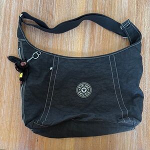 Kipling Black Hobo Bag with Keychain